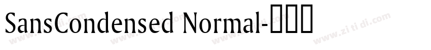 SansCondensed Normal字体转换